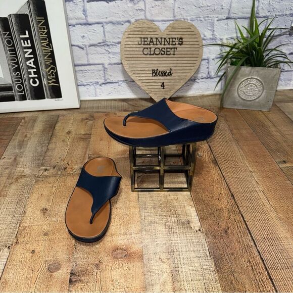 FitFlop Womens Shuv Leather Toe Post Sandals size - Picture 8 of 10